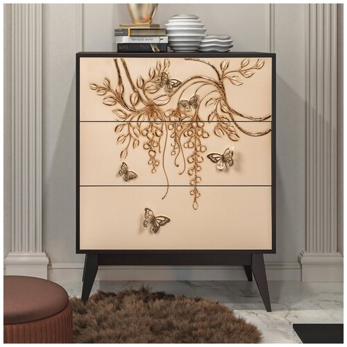 Комод BOGACHO Семирамида коричневого цвета ручная работа