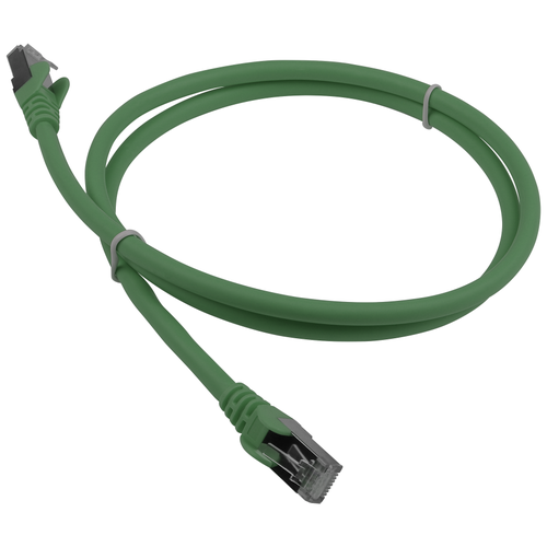 Патч-корд Lanmaster LAN-PC45 RJ-45 (m) - RJ-45 (m) CAT6a S/FTP, 1 м, 1 шт., зеленый комплект 5 штук патч корд lanmaster lszh ftp cat 6 5 0 м зеленый lan pc45 s6 5 0 gn