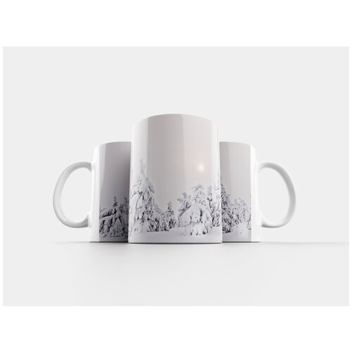 фото Кружка "зимний лес, снег, ели" 320 мл lotsprints