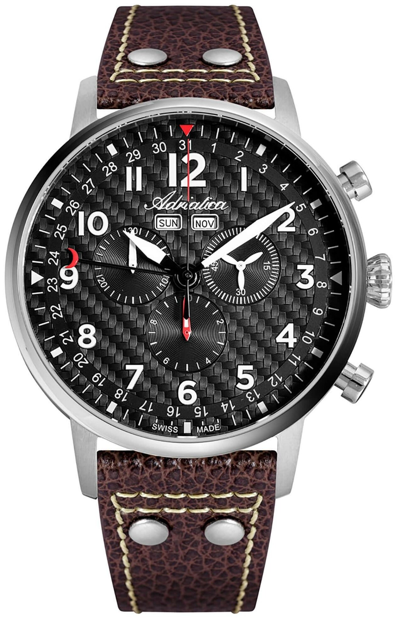 Швейцарские наручные часы Adriatica A8308.5226CH с хронографом 