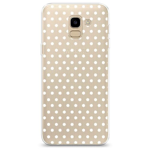 фото Силиконовый чехол "сетка в горох белая" на samsung galaxy j6 2018 / самсунг галакси джей 6 2018 case place