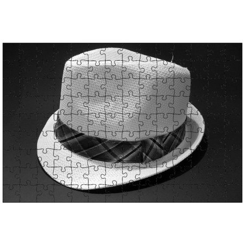 фото Магнитный пазл 27x18см."шапка, соломенная шляпа, ретро" на холодильник lotsprints