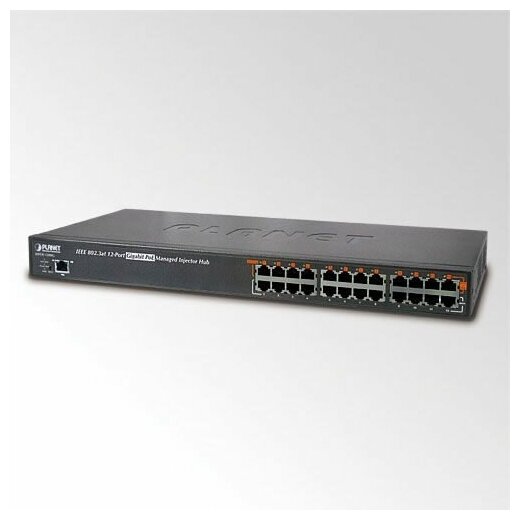 Инжектор PoE Planet 12-портовый, гигабитный концентратор PoE IEEE 802.3af - фото №2