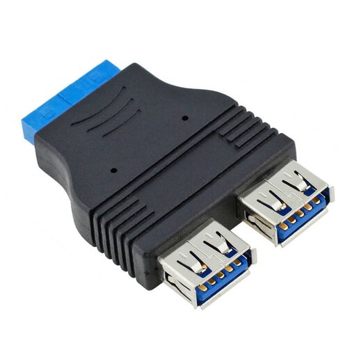 Адаптер контроллер переходник GSMIN RT-15 20pin материнской платы - 2x USB 3.0 (Черный)