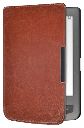 Чехол-обложка футляр MyPads для PocketBook 626 Plus Touch Lux 3 из качественной эко-кожи тонкий с магнитной застежкой коричневый