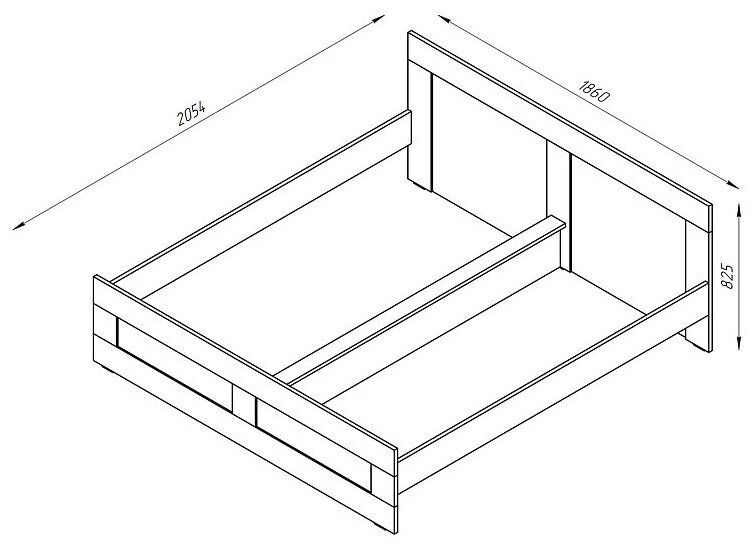 Кровать Сириус белая с ящиками 205.4х186х82.5 см - фотография № 3