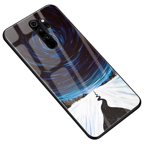 фото Ультра-тонкий силиконовый чехол-бампер mypads для xiaomi redmi 8 с закаленным стеклом на заднюю крышку телефона «тематика звездное небо»