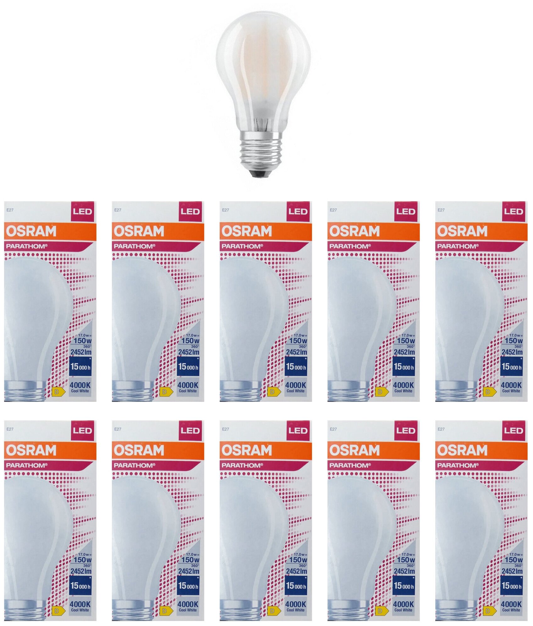 Лампа светодиодная OSRAM P RF CLAS A 17 W/840 E27