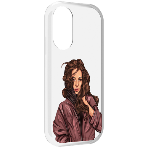 Чехол MyPads Арт рисунок девушки для Honor X7 задняя-панель-накладка-бампер
