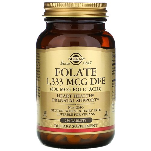 Folate 1333 мкг DFE (Folic Acid), 800 мкг, 420 г, 250 шт.