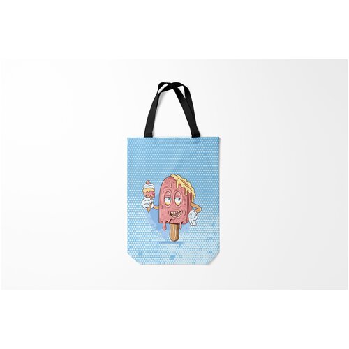 фото Сумка-шоппер / 31х42 см / популярные иллюстрации / еда мороженка burnettie