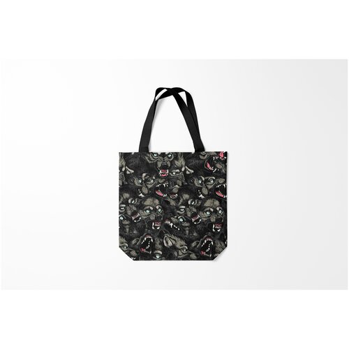 фото Сумка-шоппер / 40х40 см / звери / волки стая волков wolves burnettie