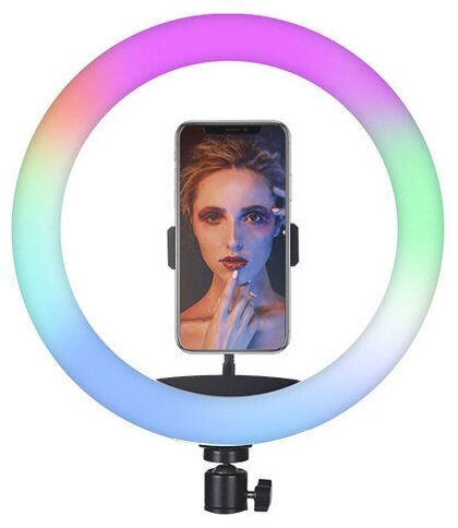 Цветная кольцевая светодиодная лампа 33cm (без штатива) MJ33 RGB LED Soft Ring Light (010)