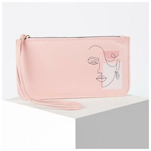 фото Кошелек женский, 21.5х11.5*1.5 см, "face", розовый 5215821 сима-ленд