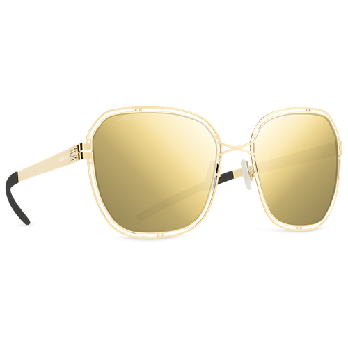 фото Титановые солнцезащитные очки gresso astoria - квадратные / золотые