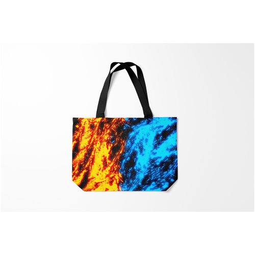 фото Сумка-шоппер / 46х35 см / популярные иллюстрации / текстуры битва огней burnettie