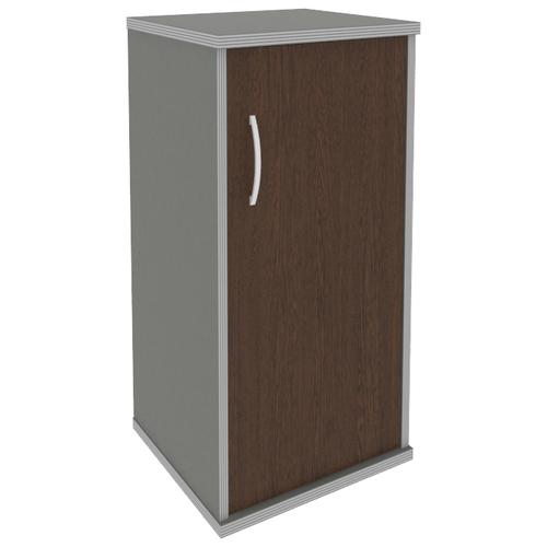 Шкаф для документов низкий узкий правый (1 низкая дверь ЛДСП) RIVA А. СУ-3.1Пр Венге Цаво/Металлик 404х365х828