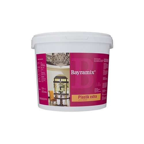 Краска акриловая Bayramix Plastik Extra матовая белый 9 л 13 кг