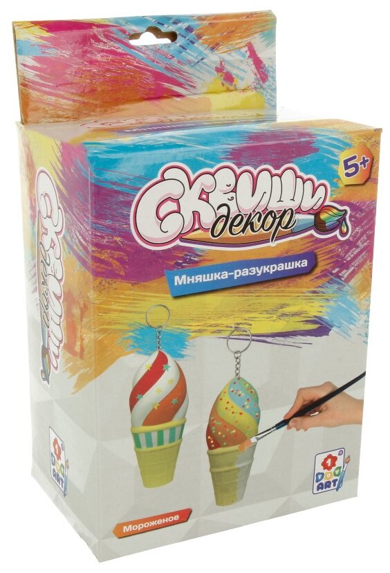 1 TOY Набор для детского творчества Сквиши Декор Мороженое (Т15686)