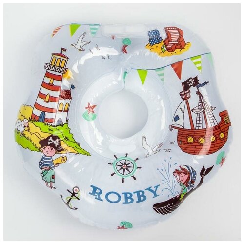 Ааааа Надувной круг на шею для купания малышей Robby, «Пираты», (1 шт)