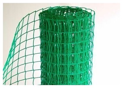 Сетка садовая пластиковая квадратная профи 83*83 мм, 1*20 м, зеленая - фотография № 3