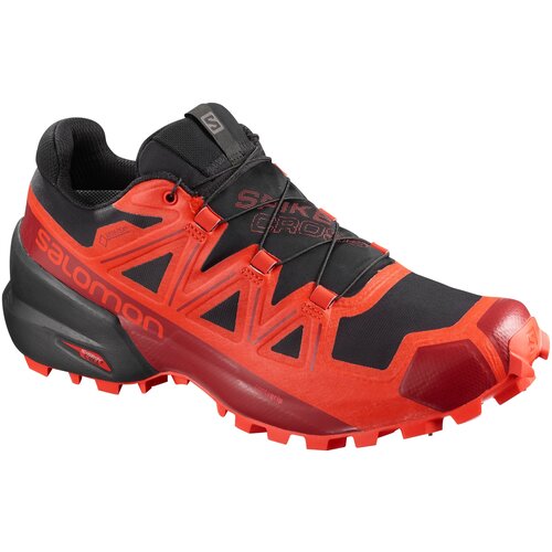 фото Беговые кроссовки salomon spikecross 5 gtx black/racing rd/rd dahlia (uk:4)