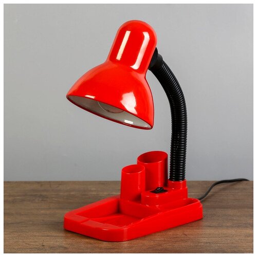 фото Лампа настольная "мудрец" е27 40w, 220в красный 18х11.5х33 см risalux