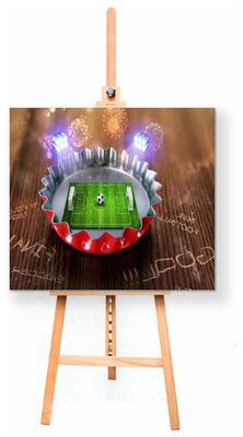 Интерьерная картина Coolpodarok Футбол Пивная крышка Футбольное поле