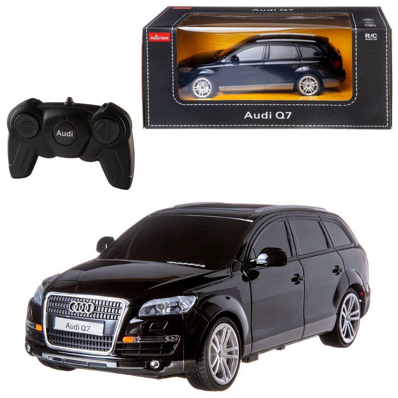 Машина р/у 1:24 Audi Q7, цвет чёрный