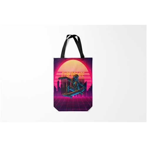 фото Сумка-шоппер / 31х42 см / геймерам / cyberpunk 2077 кибер закат burnettie