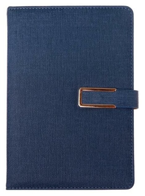 Органайзер, формат А5, с хлястиком, 100 листов, линия, обложка пвх синий 6247986