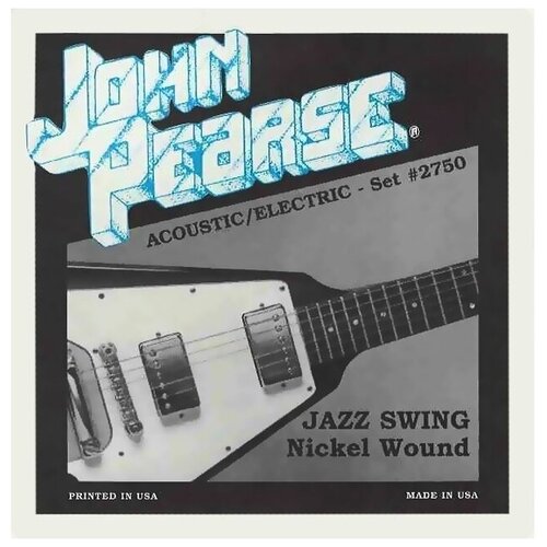 Комплект струн .012-.052 с никелерованной навивкой John Pearse 2750 для электрогитары