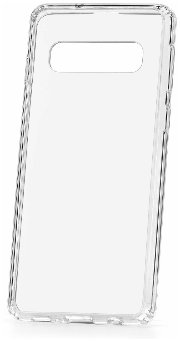 Чехол на Samsung Galaxy S10 Kruche Acryl Crystal прозрачный, защитный силиконовый бампер, противоударный пластиковый кейс с защитой камеры