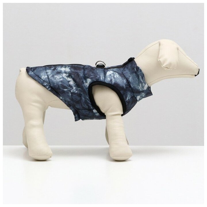 Куртка для собак на молнии "Содалит", размер L, синяя (ДС 38, ОШ 38, ОГ 54 см) - фотография № 2