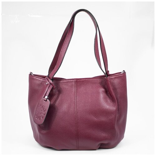 Сумка  торба Giglio Fiorentino, натуральная кожа, бордовый