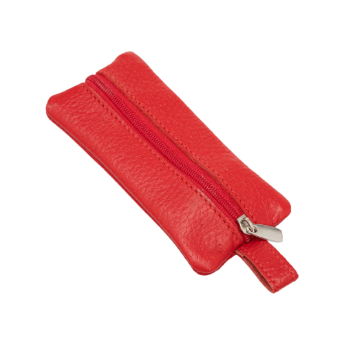 фото Ключница, длина 12 см, отдел на молнии, кольцо, цвет красный нет бренда