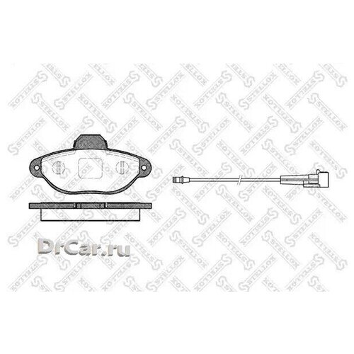 425 001b-Sx_колодки Дисковые П.! С Антискрип. Пл Fiat Punto/Siecento, Lancia Y 1.1/1.2 93> Stellox арт. 425001BSX