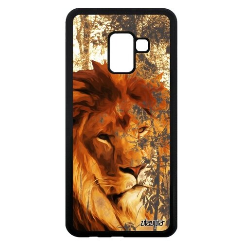 фото Защитный чехол для смартфона // samsung galaxy a8 2018 // "лев" хищник львица, utaupia, серый