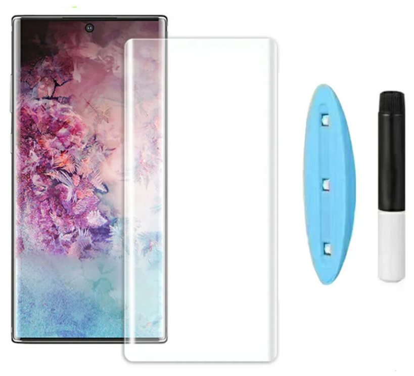 Защитное стекло на Samsung Galaxy Note 10, ультрафиолет, прозрачное, X-CASE