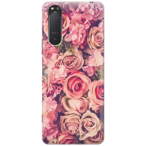 фото Re:pa накладка transparent для sony xperia 5 ii с принтом "розовый куст"