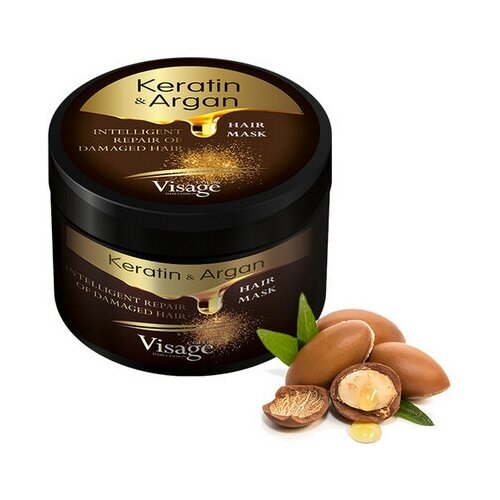 Visage, Кератиновая маска для волос, Visage Keratin &Argan, 500 мл