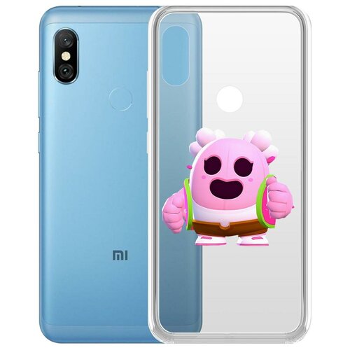 фото Чехол-накладка clear case brawl stars-сакура спайк для xiaomi redmi note 6 pro krutoff group