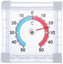 Термометр оконный квадратный биметаллический (-50 +50) блистер VETTA 139828