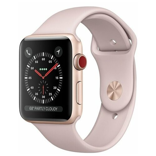 Силиконовый ремешок для Apple Watch 42mm/44mm, Pink Sand