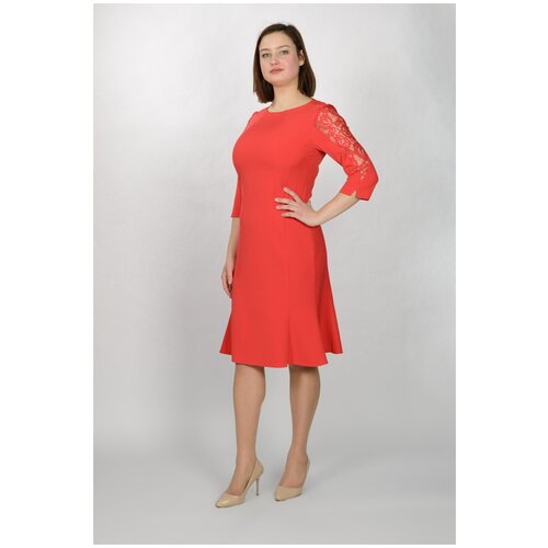 Платье годе Mila Bezgerts, вечернее, полуприлегающее, макси, размер 44 RU, красный