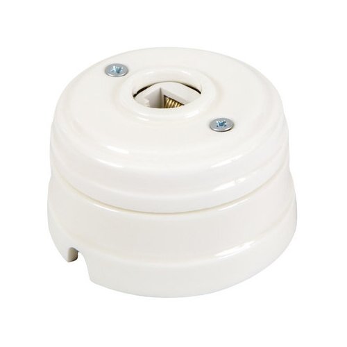 Розетка ретро компьютерная RJ45 (в комплекте с подъемной рамкой D70x45), цвет - белый, коллекция 