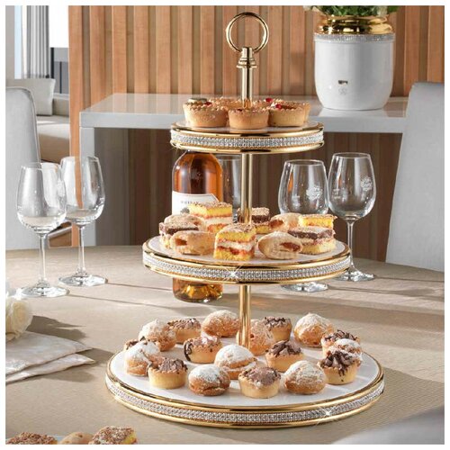 Конфетница 3-ярусная Dubai Bruno Costenaro Высота: 44,5 см