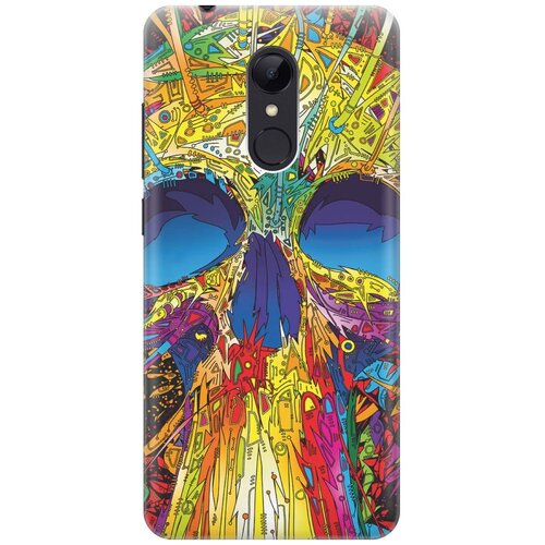 фото Re:pa накладка transparent для xiaomi redmi 5 с принтом "череп красок"