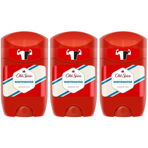 Old Spice дезодорант стик WhiteWater, 3 шт., 50 мл old spice whitewater подарочный набор для мужчин дезодорант стик 50мл гель для душа 3в1 250мл