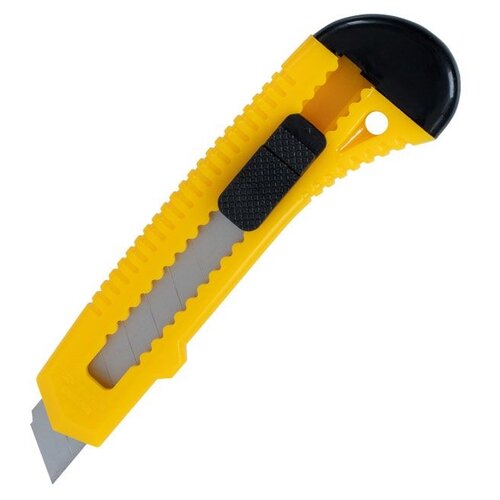 нож канцелярский усиленный informat 18 мм с фиксатором и металлическими направляющими INFORMAT Нож канцелярский с фиксатором CIF18, 18 мм